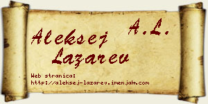 Aleksej Lazarev vizit kartica